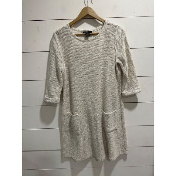 Robert Louis Ivory Knit Sweater Dress Sz Medium - Picture 1 of 6